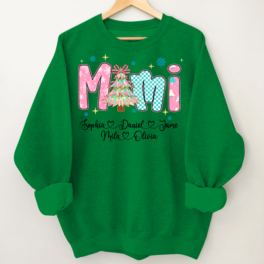 Christmas Mimi Custom Grandma and Grandkids Shirt