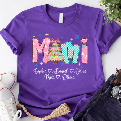 Christmas Mimi Custom Grandma and Grandkids Shirt