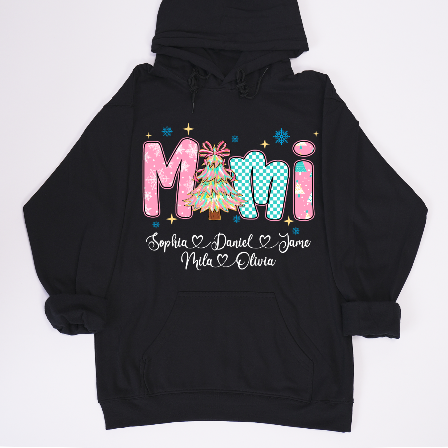 Christmas Mimi Custom Grandma and Grandkids Shirt