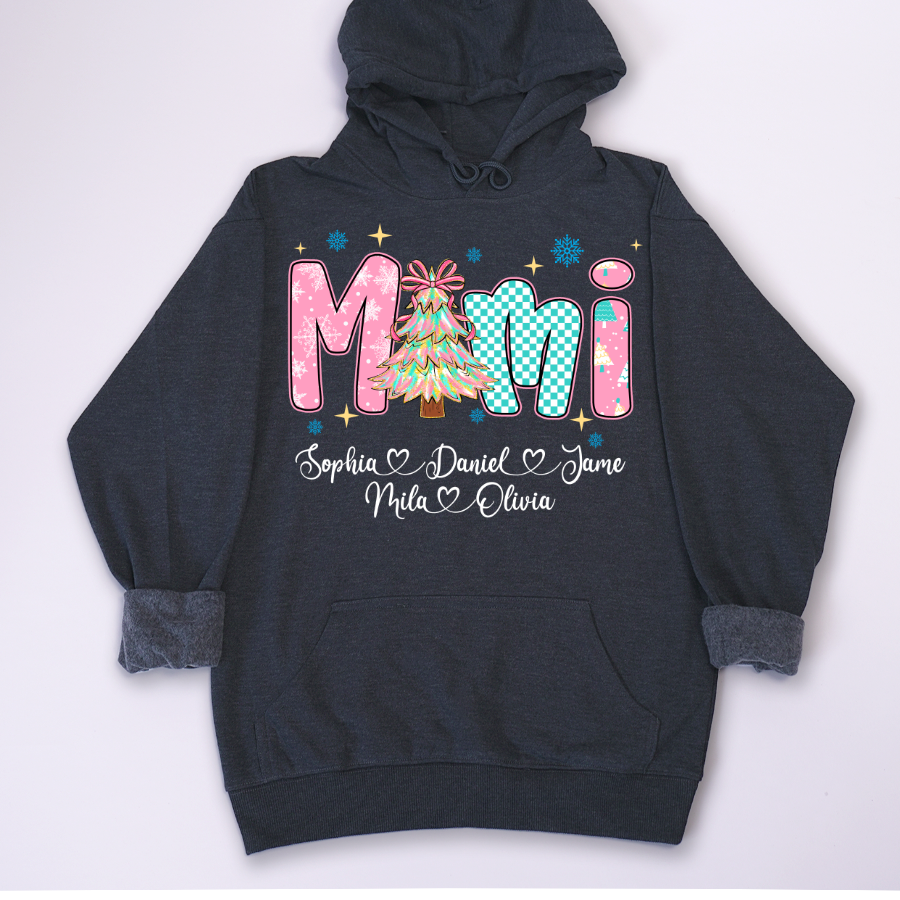 Christmas Mimi Custom Grandma and Grandkids Shirt