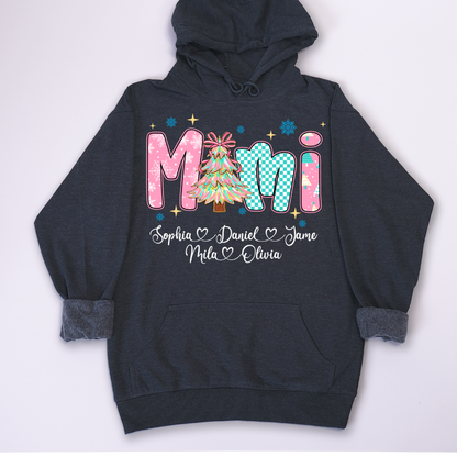 Christmas Mimi Custom Grandma and Grandkids Shirt