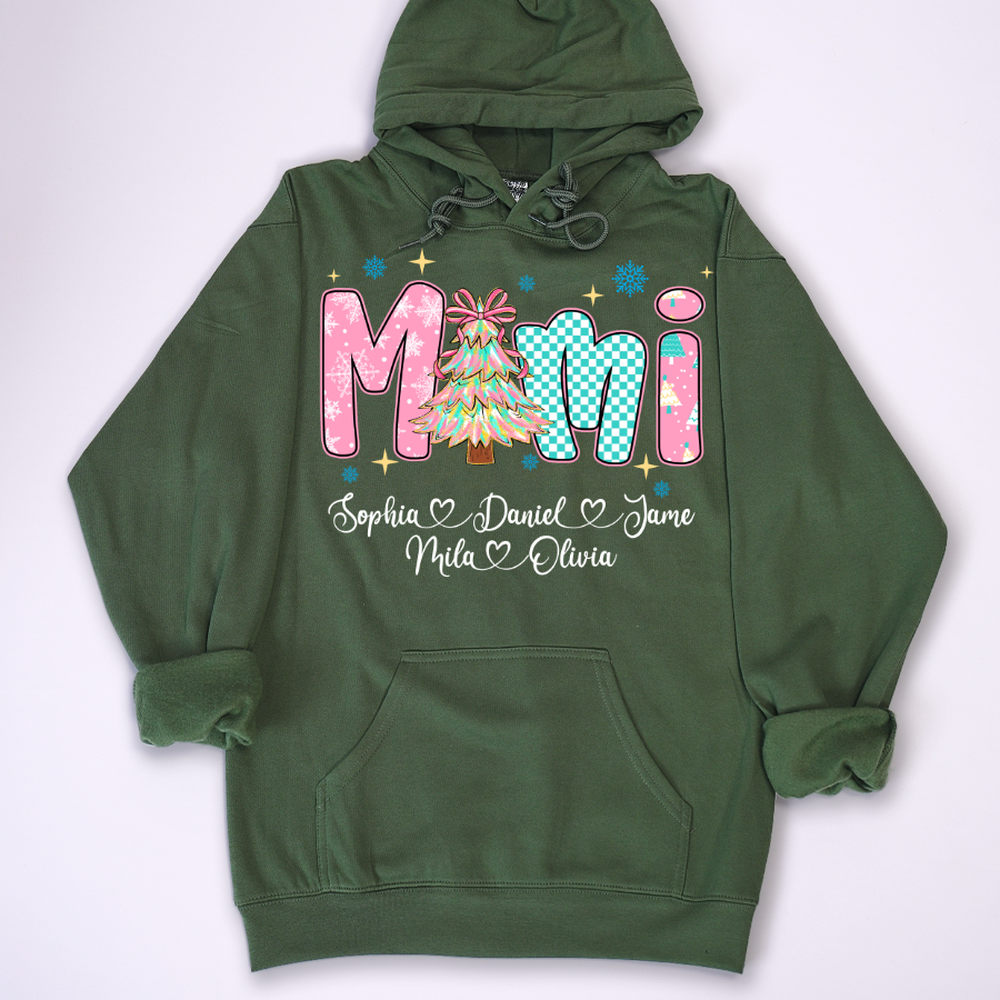 Christmas Mimi Custom Grandma and Grandkids Shirt