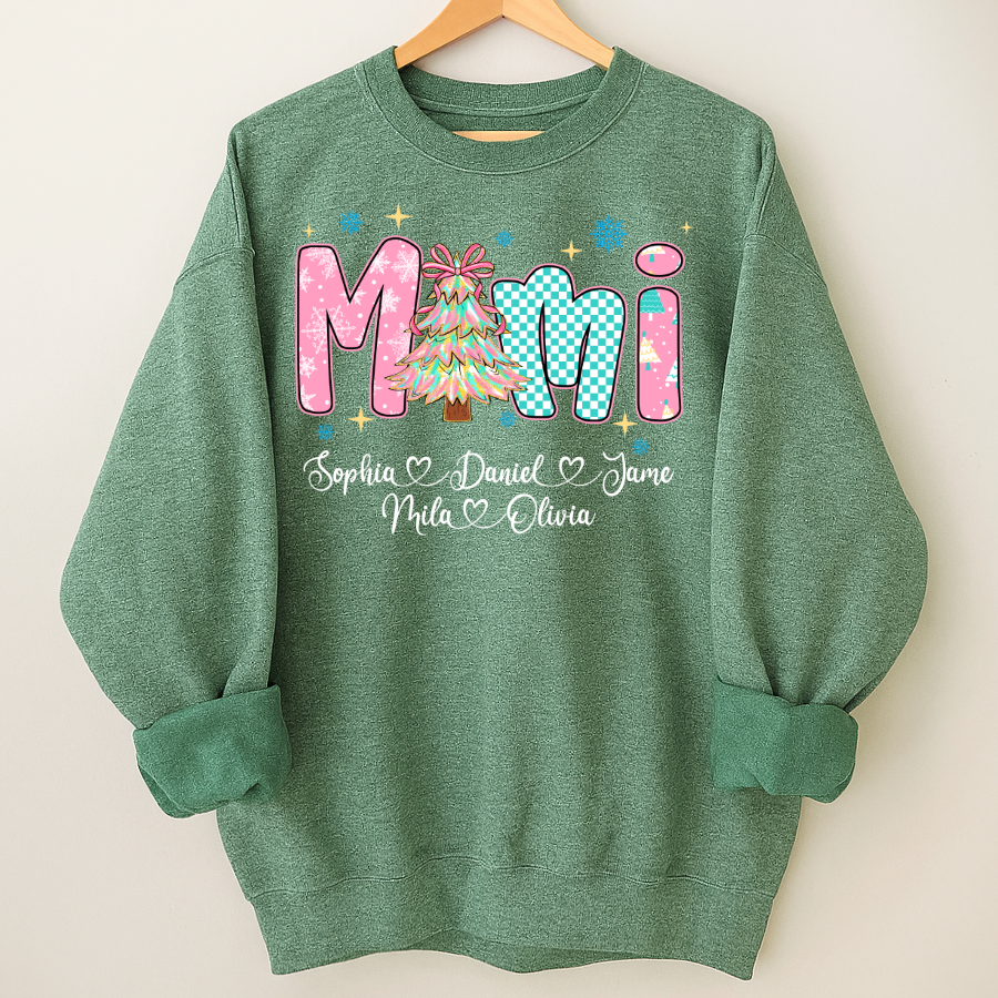 Christmas Mimi Custom Grandma and Grandkids Shirt
