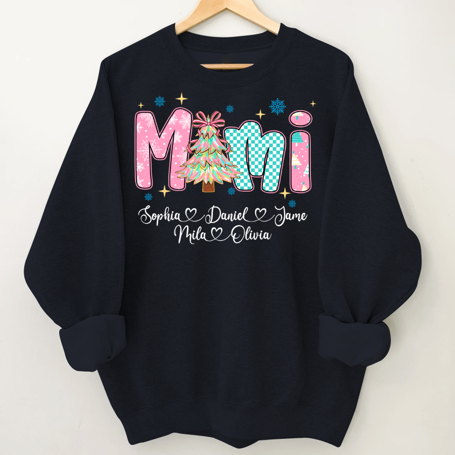 Christmas Mimi Custom Grandma and Grandkids Shirt