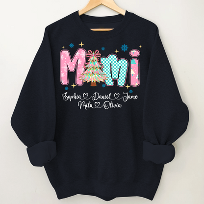 Christmas Mimi Custom Grandma and Grandkids Shirt