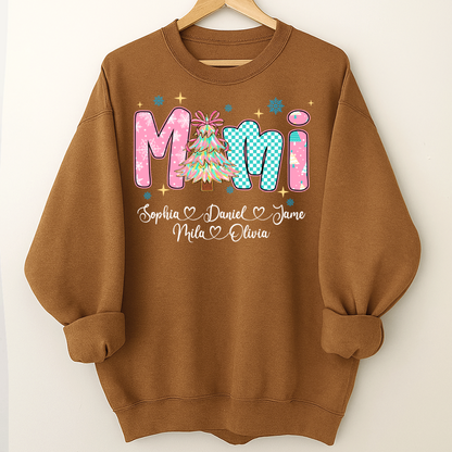 Christmas Mimi Custom Grandma and Grandkids Shirt