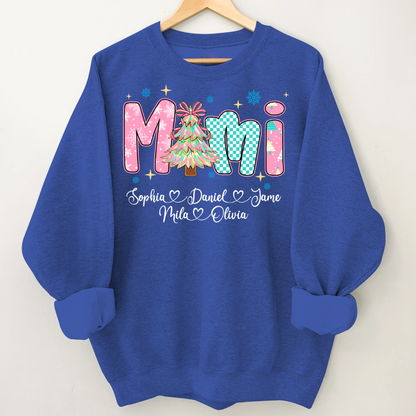 Christmas Mimi Custom Grandma and Grandkids Shirt