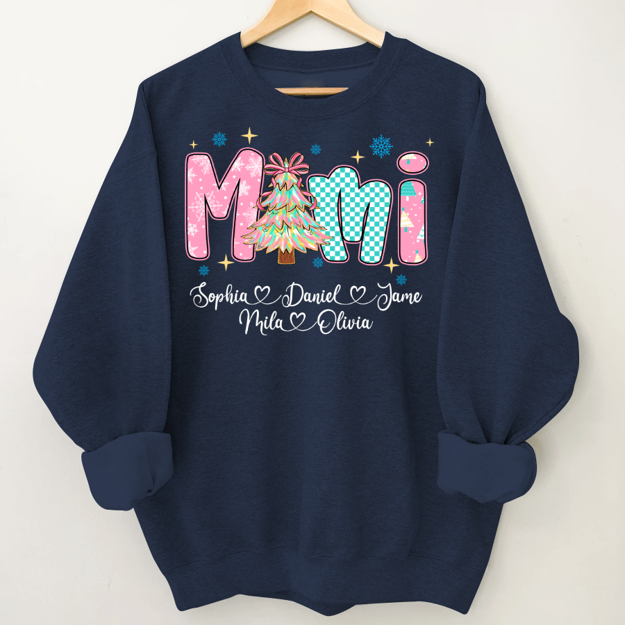 Christmas Mimi Custom Grandma and Grandkids Shirt
