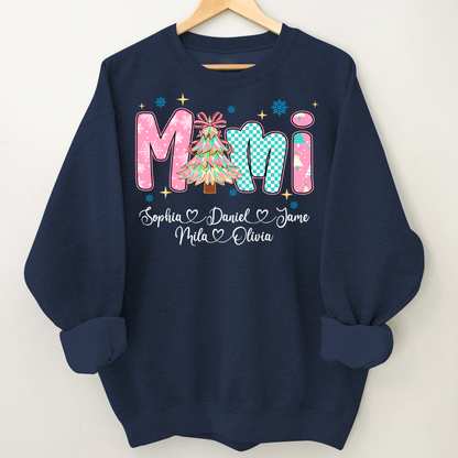 Christmas Mimi Custom Grandma and Grandkids Shirt