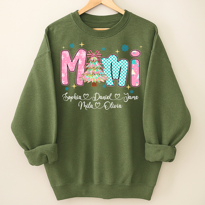 Christmas Mimi Custom Grandma and Grandkids Shirt