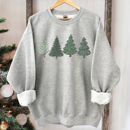 Christmas Sweatshirt,Womens Christmas Sweater,Christmas Crewneck Pullover Christmas Tree Holiday Sweaters Winter Matching Kids Youth Toddler