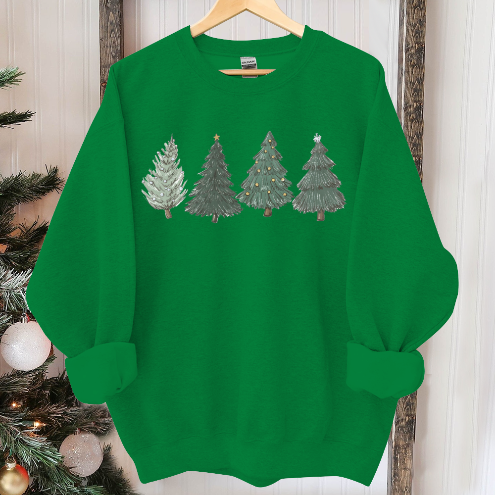 Christmas Sweatshirt,Womens Christmas Sweater,Christmas Crewneck Pullover Christmas Tree Holiday Sweaters Winter Matching Kids Youth Toddler