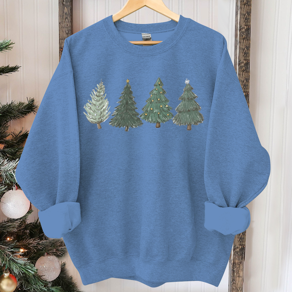 Christmas Sweatshirt,Womens Christmas Sweater,Christmas Crewneck Pullover Christmas Tree Holiday Sweaters Winter Matching Kids Youth Toddler