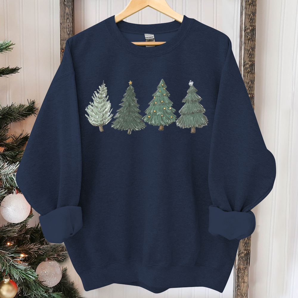 Christmas Sweatshirt,Womens Christmas Sweater,Christmas Crewneck Pullover Christmas Tree Holiday Sweaters Winter Matching Kids Youth Toddler