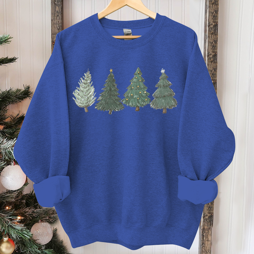 Christmas Sweatshirt,Womens Christmas Sweater,Christmas Crewneck Pullover Christmas Tree Holiday Sweaters Winter Matching Kids Youth Toddler
