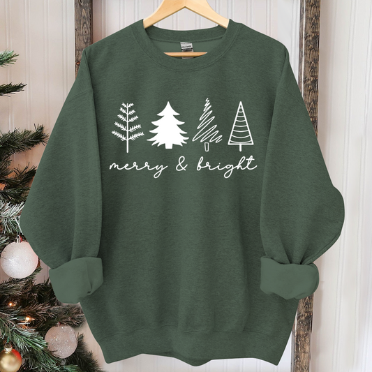 Christmas Tree Sweatshirt, Womens Christmas Sweatshirt, Christmas Sweater, Christmas Crewneck, Holiday Sweaters for Women, Winter Sweatshirt