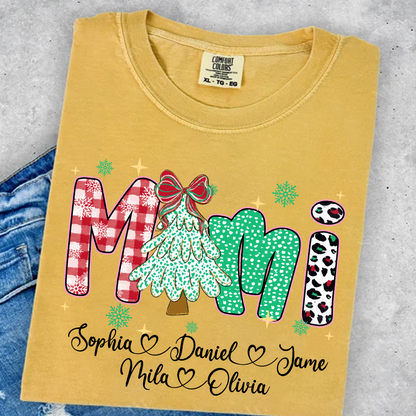 Christmas Trees Mimi And Grandkids Personalized Shirt