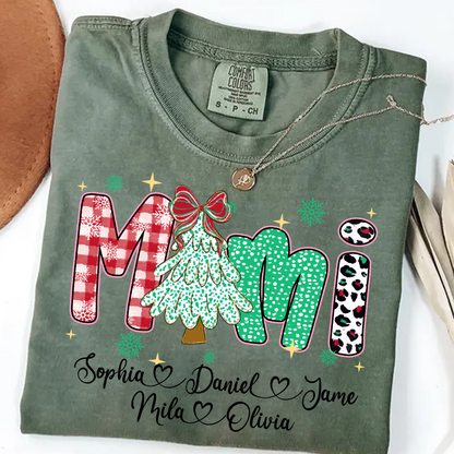 Christmas Trees Mimi And Grandkids Personalized Shirt