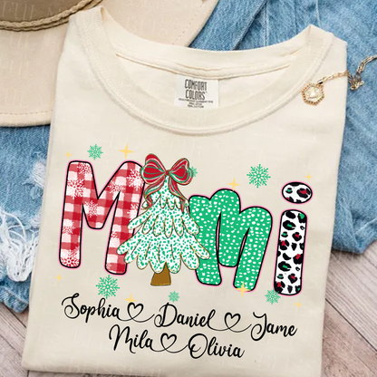Christmas Trees Mimi And Grandkids Personalized Shirt