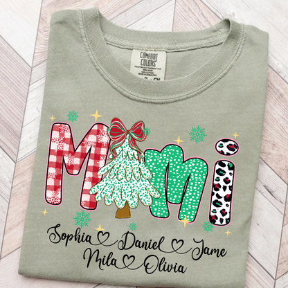 Christmas Trees Mimi And Grandkids Personalized Shirt