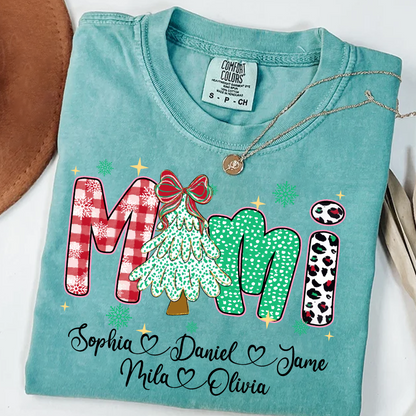 Christmas Trees Mimi And Grandkids Personalized Shirt