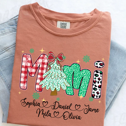 Christmas Trees Mimi And Grandkids Personalized Shirt