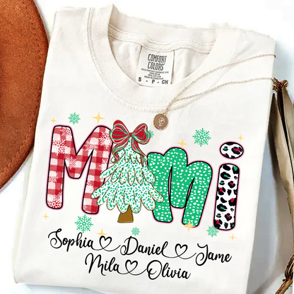 Christmas Trees Mimi And Grandkids Personalized Shirt