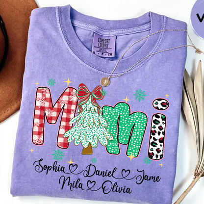 Christmas Trees Mimi And Grandkids Personalized Shirt