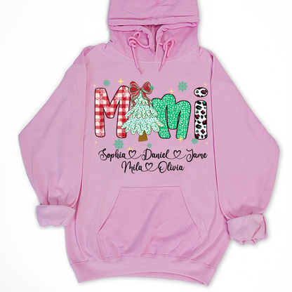 Christmas Trees Mimi And Grandkids Personalized Shirt