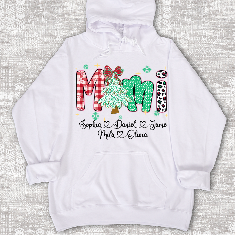Christmas Trees Mimi And Grandkids Personalized Shirt
