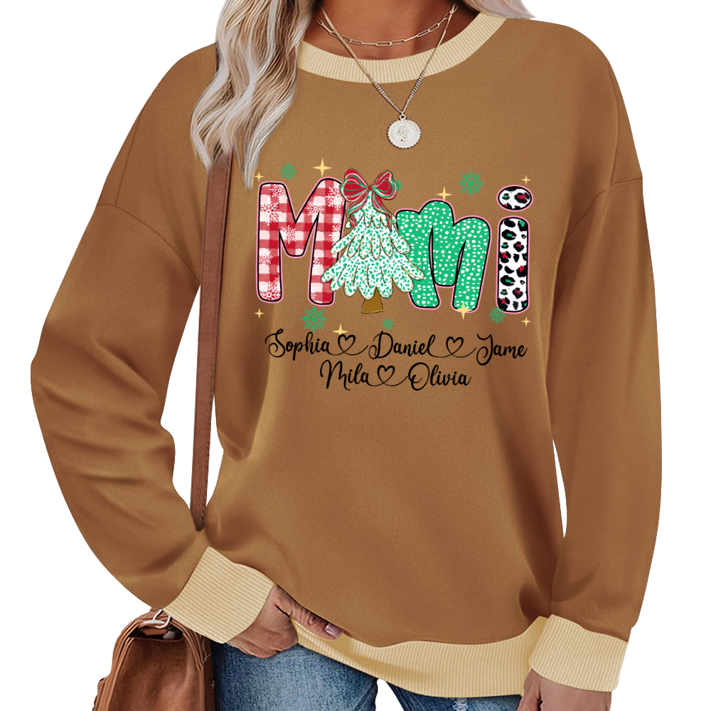 Christmas Trees Mimi And Grandkids Personalized Shirt