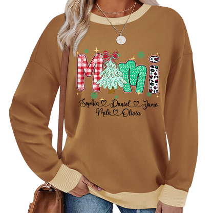 Christmas Trees Mimi And Grandkids Personalized Shirt