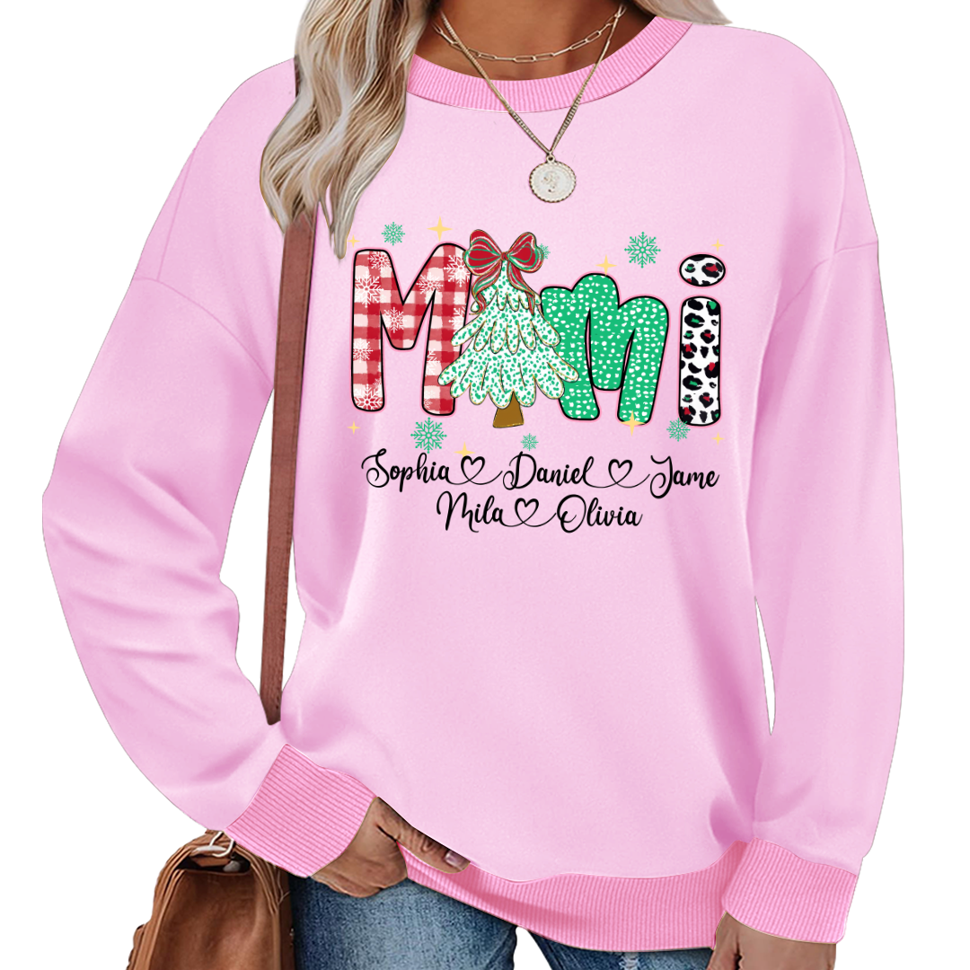Christmas Trees Mimi And Grandkids Personalized Shirt