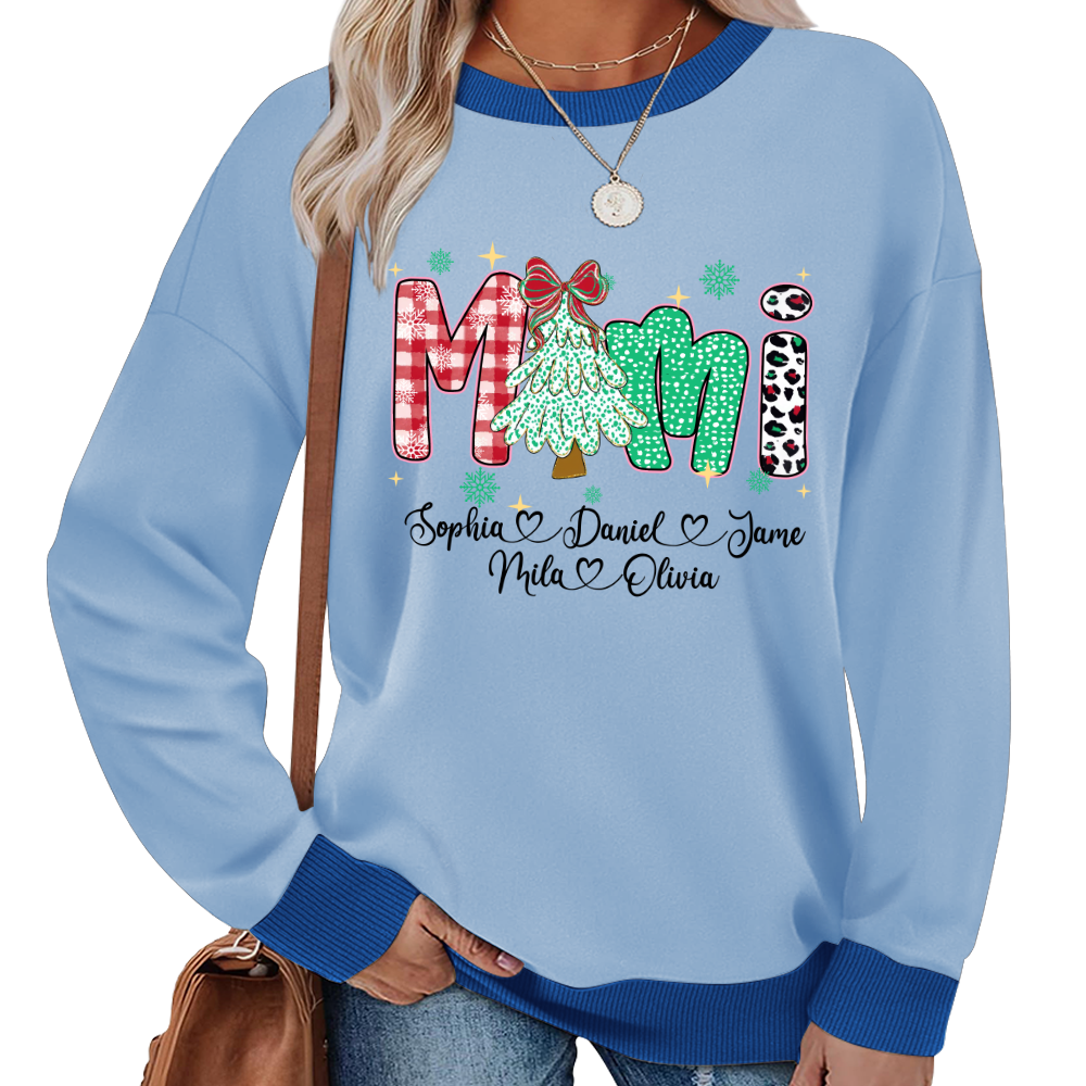 Christmas Trees Mimi And Grandkids Personalized Shirt