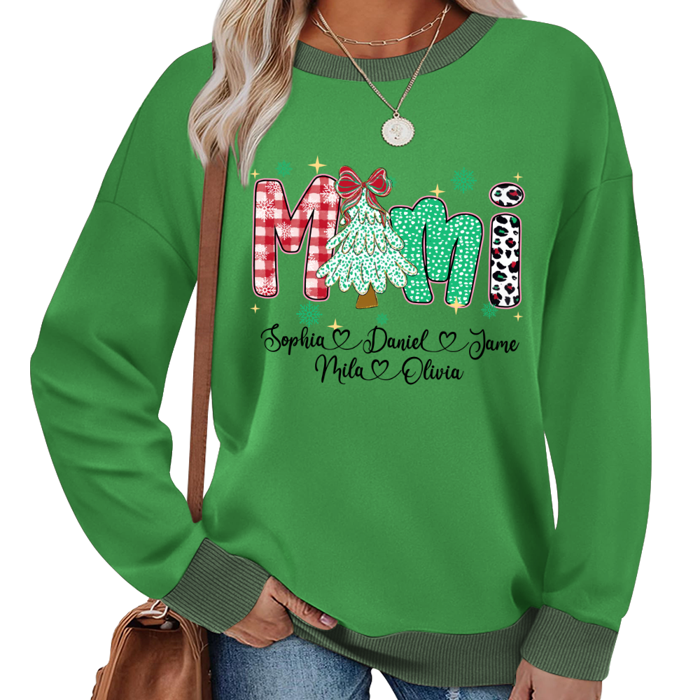 Christmas Trees Mimi And Grandkids Personalized Shirt