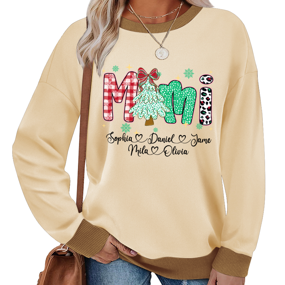 Christmas Trees Mimi And Grandkids Personalized Shirt