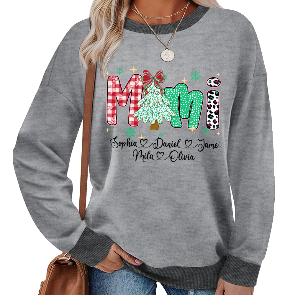 Christmas Trees Mimi And Grandkids Personalized Shirt