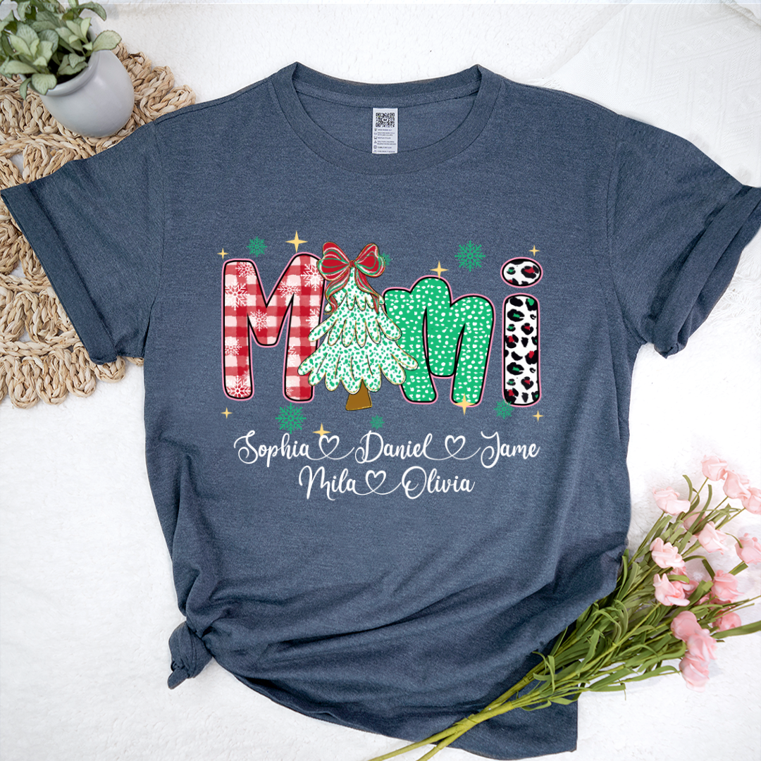 Christmas Trees Mimi And Grandkids Personalized Shirt