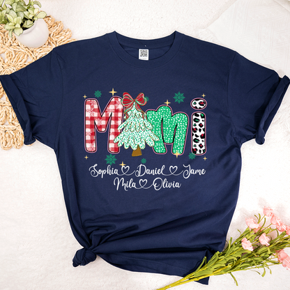 Christmas Trees Mimi And Grandkids Personalized Shirt