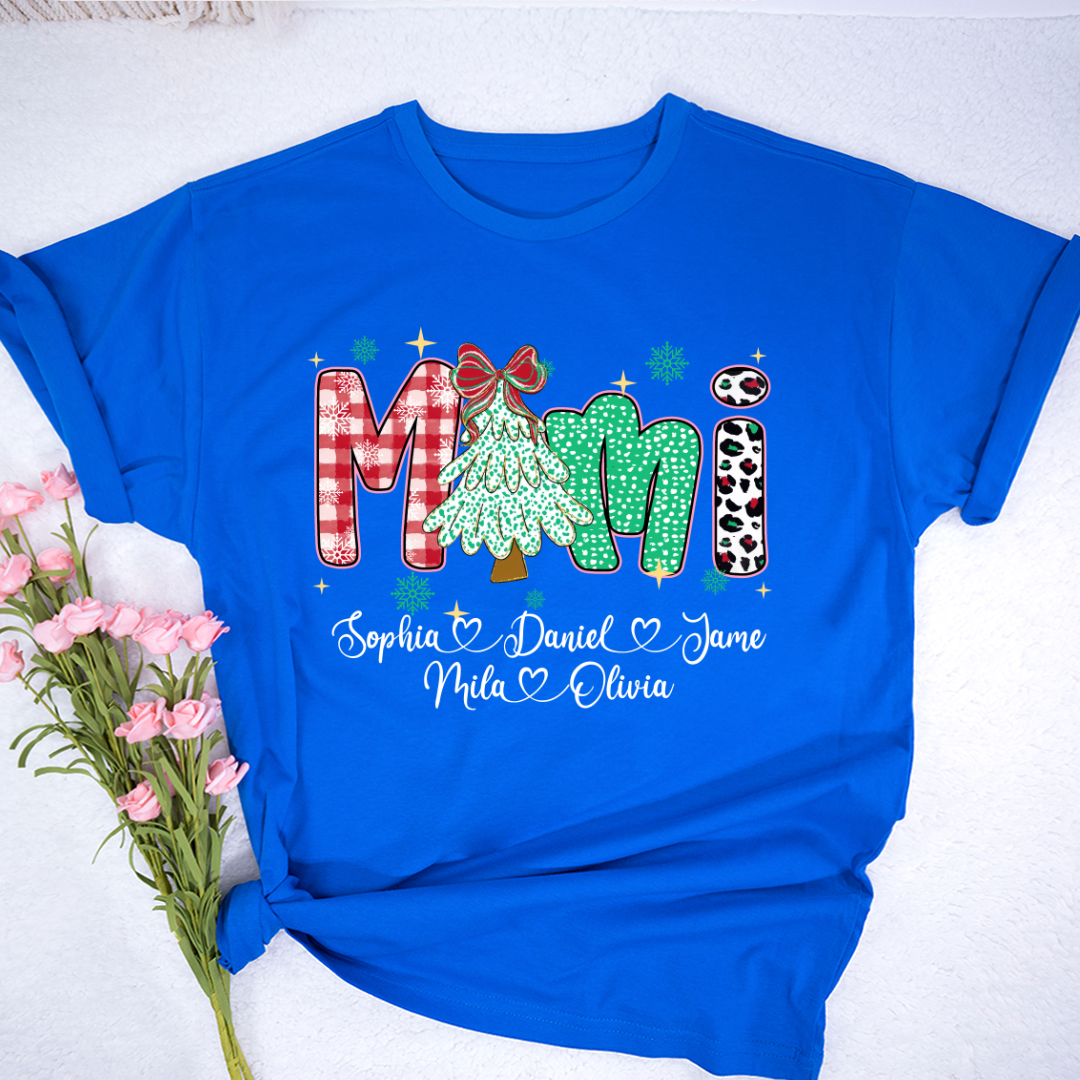 Christmas Trees Mimi And Grandkids Personalized Shirt