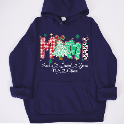 Christmas Trees Mimi And Grandkids Personalized Shirt