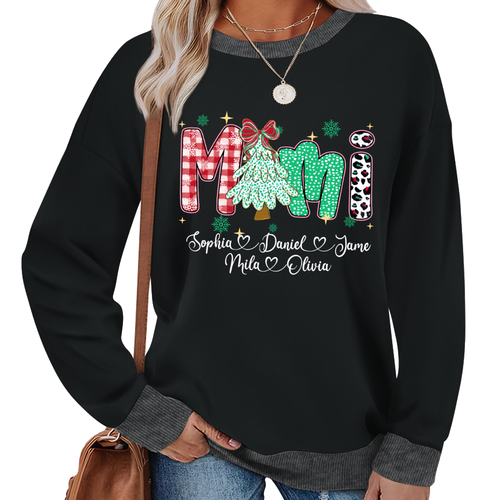 Christmas Trees Mimi And Grandkids Personalized Shirt