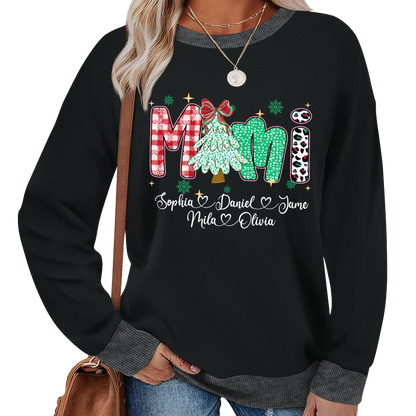 Christmas Trees Mimi And Grandkids Personalized Shirt