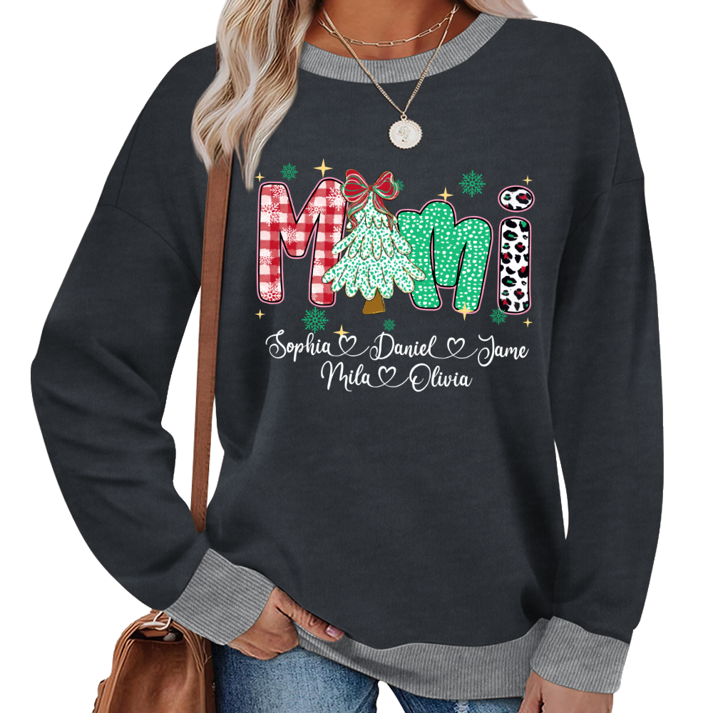 Christmas Trees Mimi And Grandkids Personalized Shirt