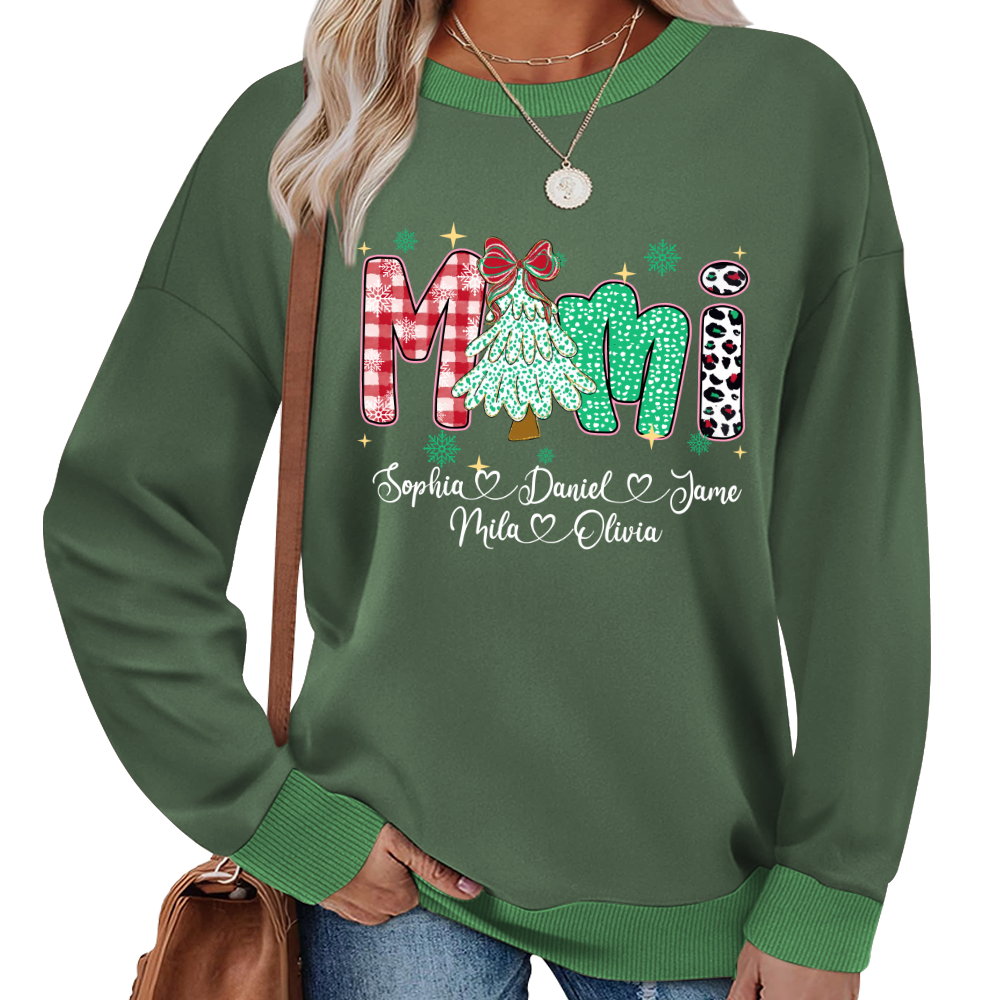 Christmas Trees Mimi And Grandkids Personalized Shirt