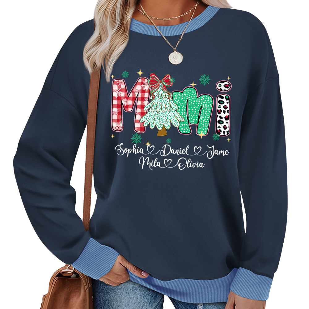 Christmas Trees Mimi And Grandkids Personalized Shirt