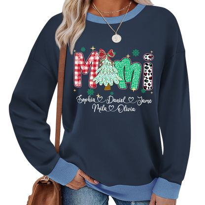 Christmas Trees Mimi And Grandkids Personalized Shirt