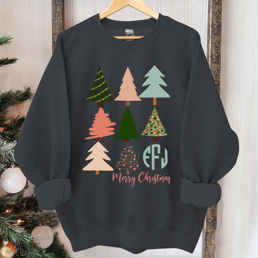 Christmas movie shirt, Womens christmas shirt, christmas pajamas, christmas tree shirt, monogram christmas shirt, merry christmas shirt
