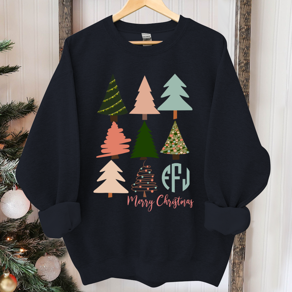 Christmas movie shirt, Womens christmas shirt, christmas pajamas, christmas tree shirt, monogram christmas shirt, merry christmas shirt