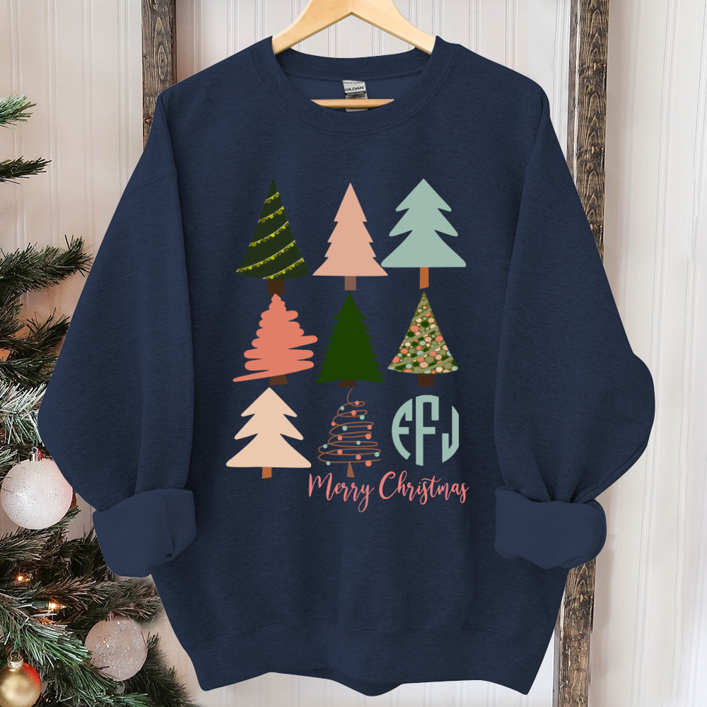 Christmas movie shirt, Womens christmas shirt, christmas pajamas, christmas tree shirt, monogram christmas shirt, merry christmas shirt